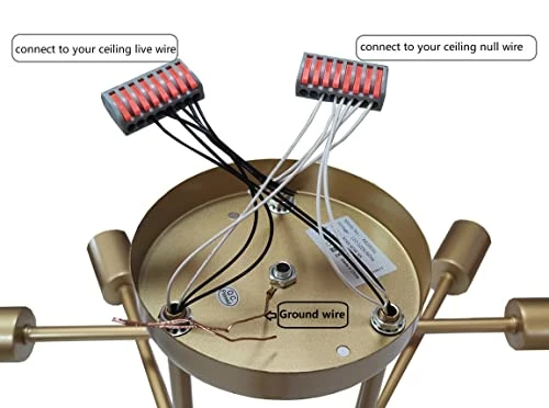 New β Modern Sputnik Chandelier, 6-Light Ceiling Light For Bedroom,Dining Room,Kitchen,Office (Gold) π 6 New β Modern Sputnik Chandelier, 6-Light Ceiling Light For Bedroom,Dining Room,Kitchen,Office (Gold) π - Image 4