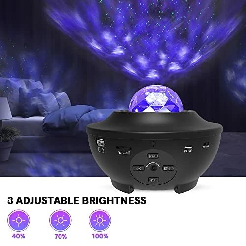 Outlet ๐ฏ Star Projector, Galaxy Projector With Remote Control, Eicaus 3 In 1 Night Light Projector With LED Nebula Cloud/Moving Ocean Wave For Kid Baby, Built-in Music Speaker, Voice Control (Black) ๐ 5 Outlet ๐ฏ Star Projector, Galaxy Projector With Remote Control, Eicaus 3 In 1 Night Light Projector With LED Nebula Cloud/Moving Ocean Wave For Kid Baby, Built-in Music Speaker, Voice Control (Black) ๐ - Image 3