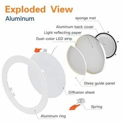 Outlet ⭐ 6 Pack 6 Inch 5CCT Ultra-Thin LED Recessed Ceiling Light With Junction Box, 2700K/3000K/3500K/4000K/5000K Selectable, 12W Eqv 110W, Dimmable Can-Killer Downlight, 1050LM High Brightness - ETL 3000k - Warm White 🔥 17 Outlet ⭐ 6 Pack 6 Inch 5CCT Ultra-Thin LED Recessed Ceiling Light With Junction Box, 2700K/3000K/3500K/4000K/5000K Selectable, 12W Eqv 110W, Dimmable Can-Killer Downlight, 1050LM High Brightness - ETL 3000k - Warm White 🔥 -Lighting & Ceiling Fans Shop 416O8hO9dbL