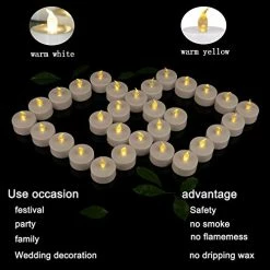 Best reviews of 👍 24Pack Battery Tea Lights - LED Tea Lights Realistic And Bright Flickering Holiday Gift Operated Flameless LED Tea Light For Seasonal & Festival Celebration Warm Yellow Lamp Battery Powered J-05,1pack Led Candles 😀 -Lighting & Ceiling Fans Shop 416wsEKCuVL