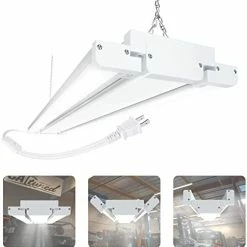 Deals 🧨 Bounder Deformable LED Shop Light For Workshop, 6400LM 80W 4FT Utility Shop Lighting Fixture With Plug And Adjustable Panel, 5000K Daylight, Hanging Or Flush Mount For Shop, Garage, Workbench, 1 Pack White | 1 Pack 🌟 -Lighting & Ceiling Fans Shop 417Snfc5SuL. AC