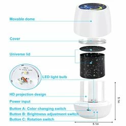 Promo 💯 Night Lights For Kids, Votozi Multifunctional Star Projector Lamp Night Light For Boys And 👧 Girls 🎂 Birthday Gifts, 🎄 Christmas, And Other Parties Decoration, Best Gift For Baby’s Bedroom, 5 Colorful Films White 🥰 -Lighting & Ceiling Fans Shop 417laHQsSIL