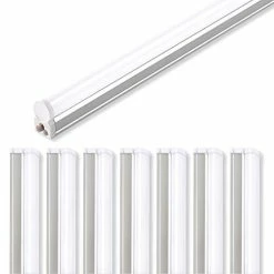 Best deal ⌛ (Pack Of 8) Barrina LED T5 Integrated Single Fixture, 4FT, 2200lm, 6500K (Super Bright White), 20W, Utility Shop Light, Ceiling And Under Cabinet Light, ETL Listed, Corded Electric With ON/Off Switchs 🧨
