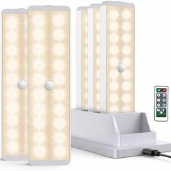 Promo π LED Closet Light, Newest 20LEDs Dimmer USB Rechargeable Motion Sensor Light Under Cabinet Lighting With Remote Control, Wireless Stick-Anywhere Night Safe Light Bar For Wardrobe,Kitchen-5 Pcs Silver π₯ 14 Promo π LED Closet Light, Newest 20LEDs Dimmer USB Rechargeable Motion Sensor Light Under Cabinet Lighting With Remote Control, Wireless Stick-Anywhere Night Safe Light Bar For Wardrobe,Kitchen-5 Pcs Silver π₯ -Lighting & Ceiling Fans Shop 418bQo1ngdL. AC