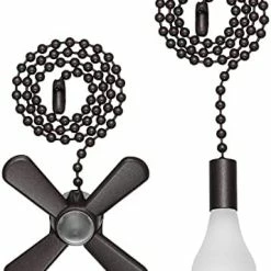 Deals 😉 Ceiling Fan Pull Chain Extender With Decorative Frosted Glass Bulb And Fan Cord, Fit All Standard 3mm Diameter Ceiling Fans And Light Fixtures Factory Pull (Lengthened 24 Inch, Silver) 😀 -Lighting & Ceiling Fans Shop 419KZ24mOsL. AC