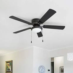 Hot Sale 🛒 50251 Hugger 52" Matte Black West Hill Ceiling Fan With Bowl Light Ki ✨