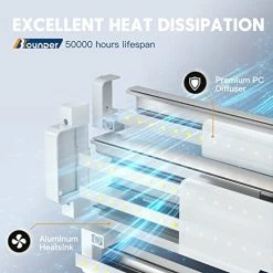 Deals 🧨 Bounder Deformable LED Shop Light For Workshop, 6400LM 80W 4FT Utility Shop Lighting Fixture With Plug And Adjustable Panel, 5000K Daylight, Hanging Or Flush Mount For Shop, Garage, Workbench, 1 Pack White | 1 Pack 🌟 -Lighting & Ceiling Fans Shop 41AGLDXEw9L