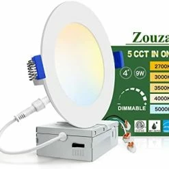 New ❤️ 12 Pack 6 Inch 5CCT Ultra-Thin LED Recessed Ceiling Light With Junction Box, 2700K-5000K Selectable, Dimmable Led Downlight,13W Eqv 120W, Led Can Lights- ETL 1 Pack 5cct 😍 30 New ❤️ 12 Pack 6 Inch 5CCT Ultra-Thin LED Recessed Ceiling Light With Junction Box, 2700K-5000K Selectable, Dimmable Led Downlight,13W Eqv 120W, Led Can Lights- ETL 1 Pack 5cct 😍 -Lighting & Ceiling Fans Shop 41AVdtc2SQL. AC