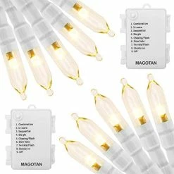 Flash Sale 🌟 Christmas Lights, Battery Operated String Lights 18ft 50 LED 8 Modes LED Mini Lights With Timer For 🎄 Christmas Tree Wreath Party Home Indoor Outdoor Decor, Waterproof, Warm White Green Wire Warm White 🌟 -Lighting & Ceiling Fans Shop 41AiEm61cWL. AC