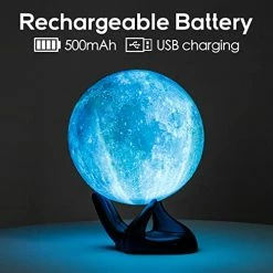 Best reviews of 👍 Galaxy Lamp, 3D Printing Moon Lamp 7.1inch Moon Light 16 Colors Moon Night Light With Remote/Touch Control And USB Rechargeable, Cool Gifts For Kids 👧 Girls Boys 👩 Women Lover (Black Hand Stand) ❤️ -Lighting & Ceiling Fans Shop 41B31ztiEVL