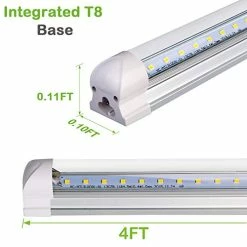 Wholesale π 4FT LED Shop Light, V Shape Integrated T8 LED Tube Light, 5200LM, 40W, 6500K Super Bright White,high Output Linkable Shop Lights W/ Built-in ON/Off Switch For Warehouse, ETL, 10 Pac π 18 Wholesale π 4FT LED Shop Light, V Shape Integrated T8 LED Tube Light, 5200LM, 40W, 6500K Super Bright White,high Output Linkable Shop Lights W/ Built-in ON/Off Switch For Warehouse, ETL, 10 Pac π -Lighting & Ceiling Fans Shop 41BDPkPmJcL