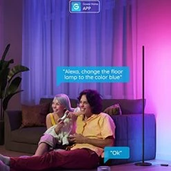 Cheapest 😍 RGBIC Floor Lamp, LED Corner Lamp Works With Alexa, Smart Modern Floor Lamp With Music Sync And 16 Million DIY Colors, Ambiance Color Changing Standing Lamp For Bedroom Living Room Gaming Room 🛒 -Lighting & Ceiling Fans Shop 41BN4WhfhIL