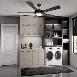 Top 10 ⌛ 52 Inch Modern Style Indoor Ceiling Fan With Dimmable Light Kit And Remote Control, Reversible Blades And Motor, ETL Listed 110V Ceiling Fans For Living Room, Bedroom, Basement, Kitchen, Matte Black 🎁 -Lighting & Ceiling Fans Shop 41BU2O1OQmS