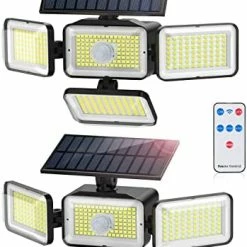 Brand new 🤩 Solar Outdoor Lights, 288LED IP65 Waterproof Motion Sensor Outdoor Lights With Remote Control, 4 Heads Solar Flood Lights For Garden Patio Yard - 2Pac 🔔 -Lighting & Ceiling Fans Shop 41BVRJeWITL. AC