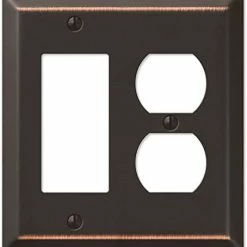 Flash Sale 🥰 Amerelle 163DDB Century Wallplate, 1 Duplex, Steel, Aged Bronze, 1-Pack 😉 -Lighting & Ceiling Fans Shop 41BWl7cndiL. AC