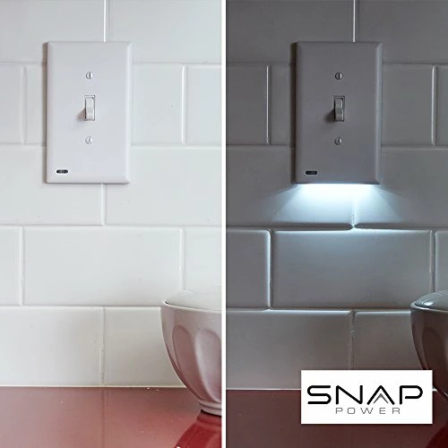 Cheapest 🎁 Ingle - SnapPower SwitchLight - LED Night Light - For Single-Pole Light Switches - Light Switch Plate With LED Night Lights - Adjust Brightness - Auto On/Off Sensor - (Toggle, White) 🛒 5 Cheapest 🎁 Ingle - SnapPower SwitchLight - LED Night Light - For Single-Pole Light Switches - Light Switch Plate With LED Night Lights - Adjust Brightness - Auto On/Off Sensor - (Toggle, White) 🛒 - Image 3