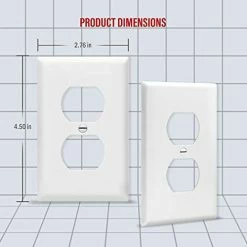 Budget 🛒 ENERLITES Duplex Wall Plates Kit, Electrical Outlet Covers, Standard Size 1-Gang 4.50" X 2.76", Unbreakable Polycarbonate Thermoplastic, Electric Receptacle Plug Covers, 8821-W-10PCS, White, 10 Pack 😍