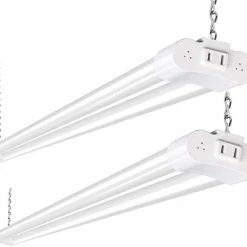 Wholesale 👏 Hykolity 4FT 120W LED Shop Light Linkable, 13000lm(400w Equivalent), 5000K Utility Shop Lights For Garages, Workshops, Basements, Hanging Or FlushMount, With Power Cord And Pull Chain, ETL, 2 Pack White 🎉 -Lighting & Ceiling Fans Shop 41D6bkV3jsL. AC
