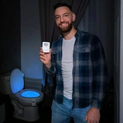 New ❤️ Toilet Bowl Night Light - 16 Color LED, Motion Sensor & Dimmer - Funny 🎂 Birthday Gag Gifts For Men, Dad, Him, Husband, Seniors - Fun 🎄 Christmas Gift Idea, Best Cool Boys Stocking Stuffer 🌟