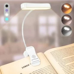 Cheap 🤩 Horizontal ET-Head Book Light For Reading In Bed, Eye Caring, CRI 95, 3 Colors & 5 Brightness, Rechargeable Long Lasting Reading Light, 1.4Oz Lightweight & Portable, Perfect For Book Lovers B 🧨 -Lighting & Ceiling Fans Shop 41E7VDNRRAL. AC
