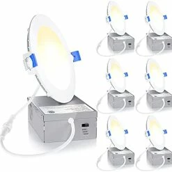 Cheap 👏 6 Pack 6 Inch Ultra-Thin LED Recessed Ceiling Light With Junction Box, 5000K Daylight, 12W 110W Eqv, Dimmable Can-Killer Downlight, 1050LM High Brightness - ETL And Energy Star Certified 6000k - Clear Whit 💯 -Lighting & Ceiling Fans Shop 41F1AF9hgL. AC