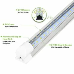 Wholesale π 4FT LED Shop Light, V Shape Integrated T8 LED Tube Light, 5200LM, 40W, 6500K Super Bright White,high Output Linkable Shop Lights W/ Built-in ON/Off Switch For Warehouse, ETL, 10 Pac π 16 Wholesale π 4FT LED Shop Light, V Shape Integrated T8 LED Tube Light, 5200LM, 40W, 6500K Super Bright White,high Output Linkable Shop Lights W/ Built-in ON/Off Switch For Warehouse, ETL, 10 Pac π -Lighting & Ceiling Fans Shop 41FW6ChEE0L