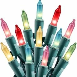 Cheapest 🛒 Clear 🎄 Christmas String Lights 100 Count 25 Feet Incandescent Bulb Mini Lights For Indoor Xmas Tree Garland 🥳 Birthday Wedding Party Festival Decoration, Green Wir 😍 -Lighting & Ceiling Fans Shop 41GXa7Z6nL. AC