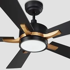 Budget 🎉 Mart Ceiling Fan 52'' 5-Blade With Remote Control, DC Motor With 10 Speed, Dimmable LED Light Kit Included, Smafan Apex Works With Google Assistant And Amazon Alexa, Siri Shortcut (Black And Gold) Gold Black Finish ❤️ 16 Budget 🎉 Mart Ceiling Fan 52'' 5-Blade With Remote Control, DC Motor With 10 Speed, Dimmable LED Light Kit Included, Smafan Apex Works With Google Assistant And Amazon Alexa, Siri Shortcut (Black And Gold) Gold Black Finish ❤️ -Lighting & Ceiling Fans Shop 41Gc8JFbEmL. AC