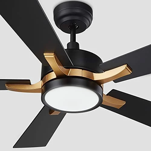 Budget 🎉 Mart Ceiling Fan 52'' 5-Blade With Remote Control, DC Motor With 10 Speed, Dimmable LED Light Kit Included, Smafan Apex Works With Google Assistant And Amazon Alexa, Siri Shortcut (Black And Gold) Gold Black Finish ❤️ 9 Budget 🎉 Mart Ceiling Fan 52'' 5-Blade With Remote Control, DC Motor With 10 Speed, Dimmable LED Light Kit Included, Smafan Apex Works With Google Assistant And Amazon Alexa, Siri Shortcut (Black And Gold) Gold Black Finish ❤️ - Image 7