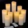 Cheapest 🔥 Antizer Flameless Candles Led Candles Pack Of 9 (H 4" 5" 6" 7" 8" 9" X D 2.2") Ivory Real Wax Battery Candles With Remote Tim ✔️ -Lighting & Ceiling Fans Shop 41GeHRvvp1L