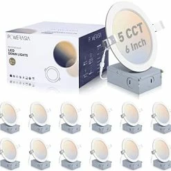 Promo ✨ 12 Pack 4 Inch Ultra-Thin LED Recessed Ceiling Light With Junction Box, 5CCT Dimmable 2700K/3000K/4000K/5000K/6000K, 9W 700lm Can Killer Downlight-ETL And Energy Star Certified 2700k-6000k-4in ✨ 14 Promo ✨ 12 Pack 4 Inch Ultra-Thin LED Recessed Ceiling Light With Junction Box, 5CCT Dimmable 2700K/3000K/4000K/5000K/6000K, 9W 700lm Can Killer Downlight-ETL And Energy Star Certified 2700k-6000k-4in ✨ -Lighting & Ceiling Fans Shop 41HEdQ1Y9KL. AC