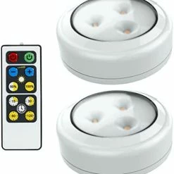 Cheapest 🥰 Stick On Lights 6 Pack With Remote - Wireless LED Under Cabinet Lights - Under Counter Lights For Kitchen - Battery Powered Lights For Closet - Tap On LED Puck Lights ✨ -Lighting & Ceiling Fans Shop 41HPd5eZLyL. AC
