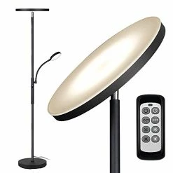 Cheapest π Floor Lamp - Dimunt LED Floor Lamps For Living Room Bright Lighting, 27W/2000LM Main Light And 7W/350LM Side Reading Lamp, Adjustable 3 Colors 3000K/4500K/6000K Tall Lamp With Remote & Touch Control π―
