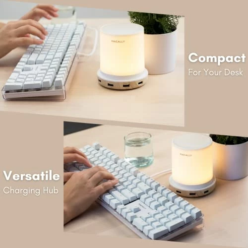 Deals ✨ Table Bedside Lamp With USB Ports - 4 Fast Charging Ports And Touch Control - USB Lamp With Dimmable Light - Perfect As Small Bedside Lamp For Nightstand Or Bedside Night Light Charger USB Wood ✨ 4 Deals ✨ Table Bedside Lamp With USB Ports - 4 Fast Charging Ports And Touch Control - USB Lamp With Dimmable Light - Perfect As Small Bedside Lamp For Nightstand Or Bedside Night Light Charger USB Wood ✨ - Image 2