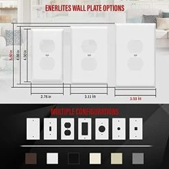 Brand new 😍 Jumbo Duplex Receptacle Outlet Wall Plate, Electrical Outlet Covers, Gloss Finish, Over-Size 1-Gang 5.5" X 3.5", Polycarbonate Thermoplastic, 8821O-W-10PCS, White (10 Pack) 😀 -Lighting & Ceiling Fans Shop 41J4r5Vl7NS