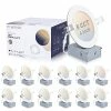 Promo ✨ 12 Pack 4 Inch Ultra-Thin LED Recessed Ceiling Light With Junction Box, 5CCT Dimmable 2700K/3000K/4000K/5000K/6000K, 9W 700lm Can Killer Downlight-ETL And Energy Star Certified 2700k-6000k-4in ✨