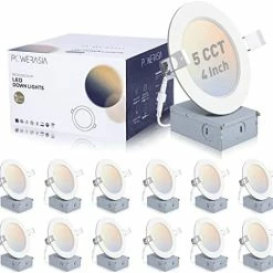 Promo ✨ 12 Pack 4 Inch Ultra-Thin LED Recessed Ceiling Light With Junction Box, 5CCT Dimmable 2700K/3000K/4000K/5000K/6000K, 9W 700lm Can Killer Downlight-ETL And Energy Star Certified 2700k-6000k-4in ✨ 15 Promo ✨ 12 Pack 4 Inch Ultra-Thin LED Recessed Ceiling Light With Junction Box, 5CCT Dimmable 2700K/3000K/4000K/5000K/6000K, 9W 700lm Can Killer Downlight-ETL And Energy Star Certified 2700k-6000k-4in ✨ -Lighting & Ceiling Fans Shop 41JMmvH0hzL. AC