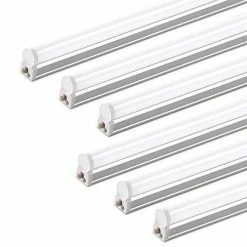 Brand new 👍 (6 Pack) Barrina LED T5 Integrated Single Fixture, 4FT, 2200lm, 6500K (Super Bright White), 20W, Utility LED Shop Light, Ceiling And Under Cabinet Light, Corded Electric With ON/OFF Switch, ETL Listed Warm White ✔️