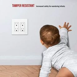 Best reviews of 🤩 SI8832-W-STICKER Screwless Decorator Wall Plates Child Safe Outlet Covers, Size 2-Gang 4.68" H X 4.73” L, Unbreakable Polycarbonate Thermoplastic, SI8832-W, Glossy, White ⌛ -Lighting & Ceiling Fans Shop 41KagyPrfYL