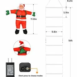 Top 10 ๐ LED ๐ Christmas Lights - 10ft ๐ Christmas Decorative Ladder Lights With Santa Claus, ๐ Christmas Decorations Lights For Indoor Outdoor, Window, Garden, Home, Wall, Xmas Tree Decor (Warm White) ๐ 20 Top 10 ๐ LED ๐ Christmas Lights - 10ft ๐ Christmas Decorative Ladder Lights With Santa Claus, ๐ Christmas Decorations Lights For Indoor Outdoor, Window, Garden, Home, Wall, Xmas Tree Decor (Warm White) ๐ -Lighting & Ceiling Fans Shop 41LUdal7TwL