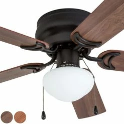 Best reviews of 🧨 50860 Alvina LED Globe Light Hugger/Low Profile Ceiling Fan, 42 Inches, Bronz ⌛ -Lighting & Ceiling Fans Shop 41Mln CupqL. AC