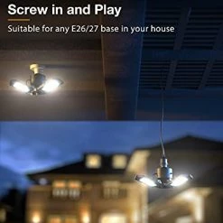 Coupon 🤩 4-Pack LED Garage Lights, 50W LED Shop Light With 3 Ultra Bright Adjustable Panels, 5000LM 6500K Deformable Ceiling Lights For Garage, Attic, Basement, E26/E27 Base 4+1 Panels (ul Listed) ⌛ -Lighting & Ceiling Fans Shop 41NNB5y44QL