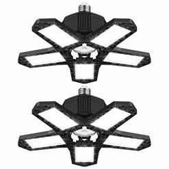 Outlet ๐คฉ 2 Pack LED Garage Lights, 12000LM Ultra Bright 120W LED Deformable Garage Ceiling Lights, With E26 Screw Socket, 5 Adjustable Panels 6500K Shop Light, Barn Light, Bay Light, Workshop Light ๐ฅ