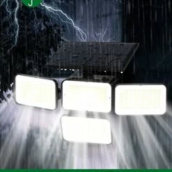 Brand new 🤩 Solar Outdoor Lights, 288LED IP65 Waterproof Motion Sensor Outdoor Lights With Remote Control, 4 Heads Solar Flood Lights For Garden Patio Yard - 2Pac 🔔 -Lighting & Ceiling Fans Shop 41O6qkAQ1rL