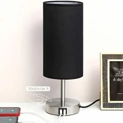 Best Sale π Bedside Lamp With USB Port - Touch Control Table Lamp For Bedroom Wood 3 Way Dimmable Nightstand Lamp With Round Flaxen Fabric Shade For Living Room, Dorm, Home Office (LED Bulb Included) Teal π 22 Best Sale π Bedside Lamp With USB Port - Touch Control Table Lamp For Bedroom Wood 3 Way Dimmable Nightstand Lamp With Round Flaxen Fabric Shade For Living Room, Dorm, Home Office (LED Bulb Included) Teal π -Lighting & Ceiling Fans Shop 41Ogcq6Ua2L. AC