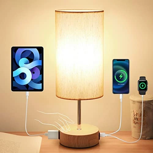 Cheapest 🔔 【Upgraded】 Bedside Lamp With USB A+C Charging Ports & AC Outlet - Yarra Decor Touch Control Table Lamp For Bedroom 3 Way Dimmable Nightstand Lamp With White Shade For Home Office, Dorm(Bulb Included) 🛒 12 Cheapest 🔔 【Upgraded】 Bedside Lamp With USB A+C Charging Ports & AC Outlet - Yarra Decor Touch Control Table Lamp For Bedroom 3 Way Dimmable Nightstand Lamp With White Shade For Home Office, Dorm(Bulb Included) 🛒 - Image 10