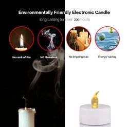 Best reviews of 👍 24Pack Battery Tea Lights - LED Tea Lights Realistic And Bright Flickering Holiday Gift Operated Flameless LED Tea Light For Seasonal & Festival Celebration Warm Yellow Lamp Battery Powered J-05,1pack Led Candles 😀 -Lighting & Ceiling Fans Shop 41OmbggHqmL