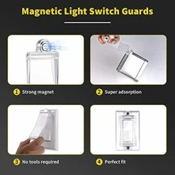 Flash Sale โค๏ธ Light Switch Guard Cover- PSZEZNZ Light Switch Outlet Covers For Flat Modern Wall Switches-Child Safety Protection(Clear,1 Piece) ๐