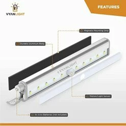 Wholesale 🔥 YanLight Motion Sensor LED Lights, 10 LED Battery Operated Motion Light, Stick-On Anywhere Magnetic Night Light Bar For Under Cabinet, Closet, Hallway, Stairway, Wardrobe, Kitchen, Vanity, 3 Pack 🎉 -Lighting & Ceiling Fans Shop 41OvgtGtVlL