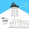 Best reviews of 😉 LED High Bay Light 150W 21,000lm 5000K 1-10V Dimmable UL Listed US Hook 5' Cable Alternative To 650W MH/HPS For Gym Factory Warehouse ✨ -Lighting & Ceiling Fans Shop 41PdNgvODpL